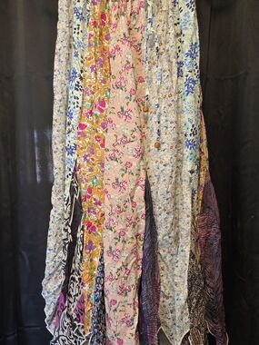 Boho Floral Patchwork Maxi Skirt with Mixed Prints Young Threads